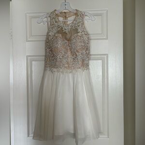 Dancing Queen Ivory and Beige Dress